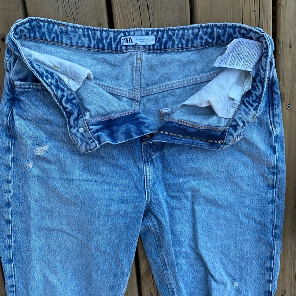 ZARA Ripped Mom Fit Jeans - Picture 7 of 10